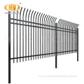 Bent top metal steel fence panel